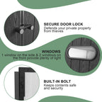 Heavy Duty Weather-Resistant Polypropylene Storage Shed With Floor And Reinforced Steel Frame