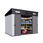 Heavy Duty Weather-Resistant Polypropylene Storage Shed With Floor And Reinforced Steel Frame