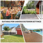 Heavy Duty Premium Outdoor All-Season Wooden Cedar Hardtop Gazebo With Metal Roof & Back Curtains 10x12FT