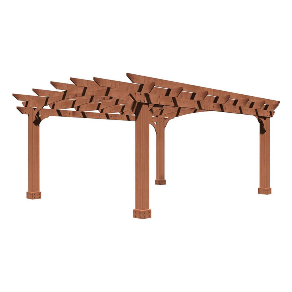 Outdoor All-Season Backyard Patio Cedar Wood Gazebo Pergola With Arched Roof [10x12FT]