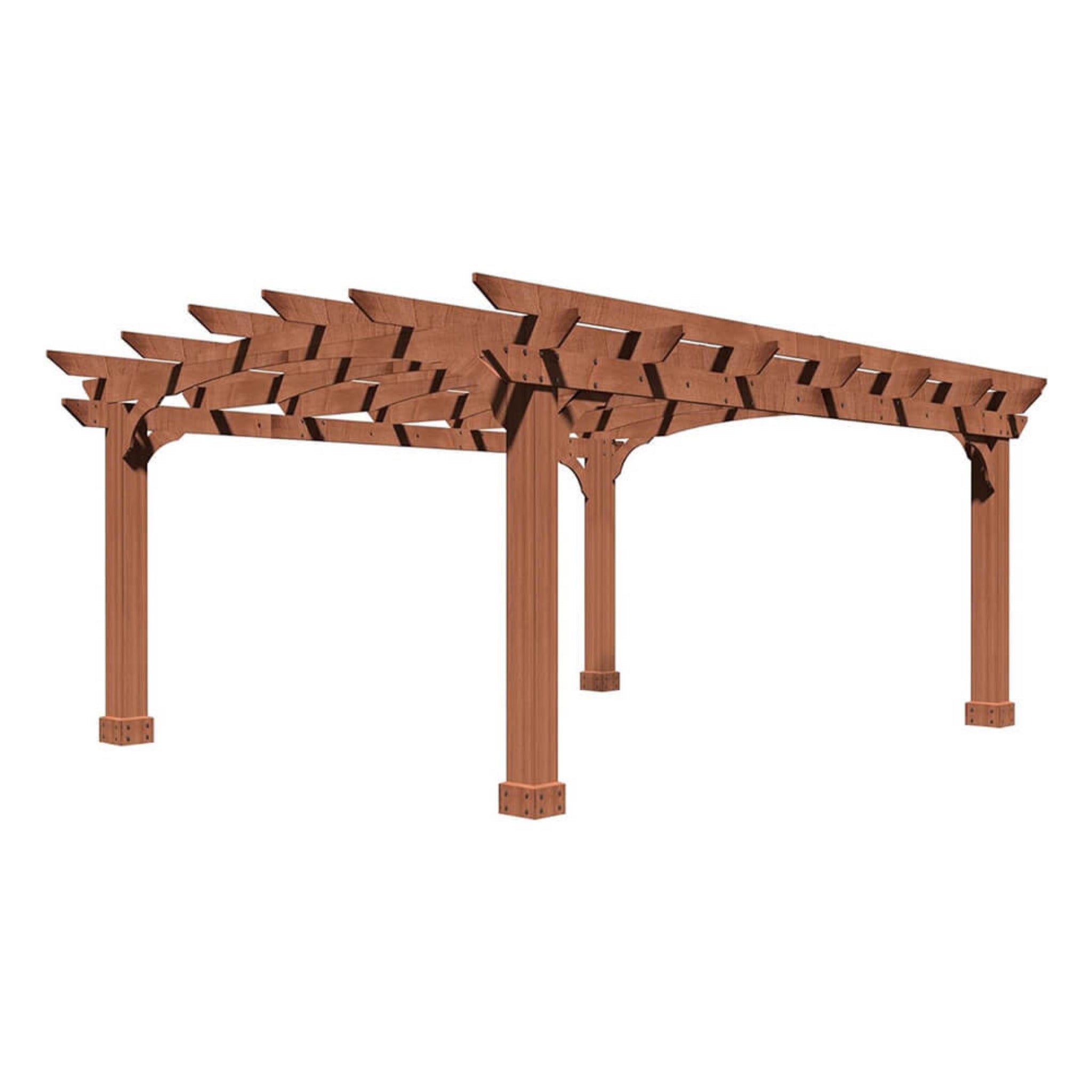 Outdoor All-Season Backyard Patio Cedar Wood Gazebo Pergola With Arched Roof [10x12FT]