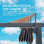 Heavy-Duty Outdoor Retractable Aluminum Pergola With Weather-Resistant Canopy