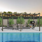 Premium Outdoor Retractable Aluminum Pergola Gazebo With Weather-Resistant Canopy