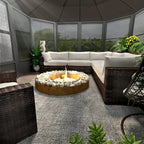 Extra Large Premium Outdoor All-Season Polycarbonate Hardtop Solarium Sunroom With Sliding Doors [12x15FT]