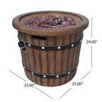 25" Round 40K BTU Liquid Propance Concrete Fire Pit