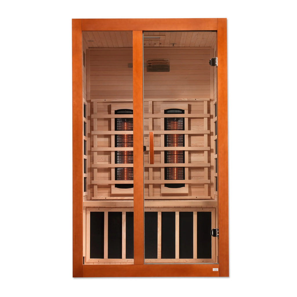 Dynamic Santiago 2 Person Indoor Full Spectrum Infrared Sauna – Hemlock, Bluetooth, Chromotherapy