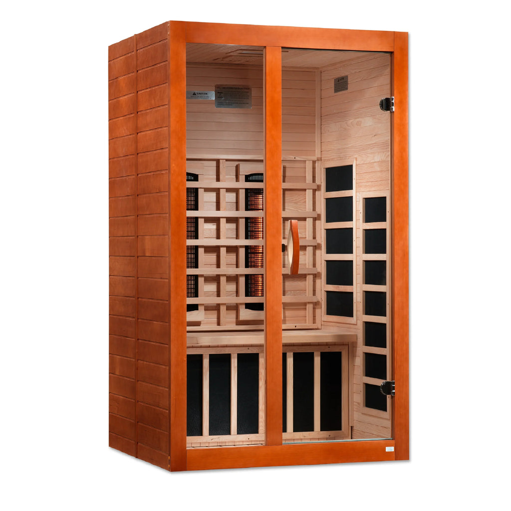Dynamic Santiago 2 Person Indoor Full Spectrum Infrared Sauna – Hemlock, Bluetooth, Chromotherapy