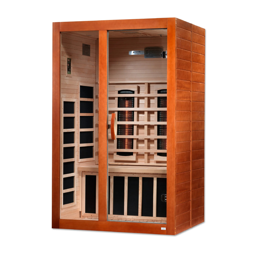 Dynamic Santiago 2 Person Indoor Full Spectrum Infrared Sauna – Hemlock, Bluetooth, Chromotherapy