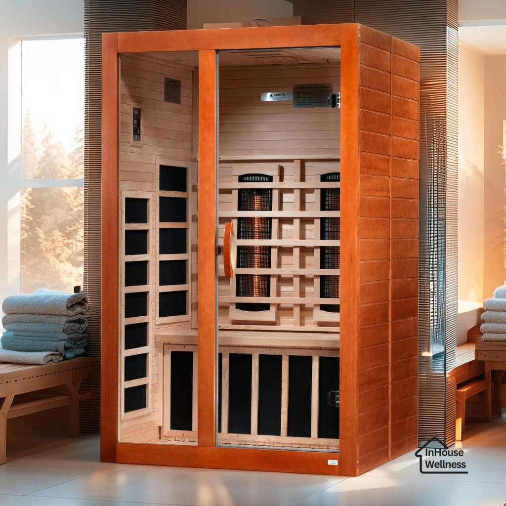 Dynamic Santiago 2 Person Indoor Full Spectrum Infrared Sauna – Hemlock, Bluetooth, Chromotherapy