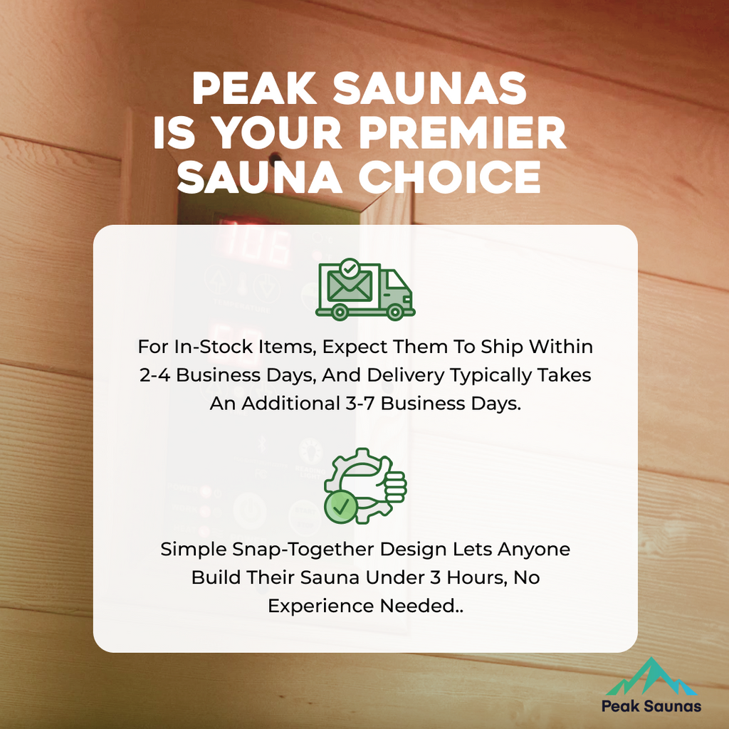 Peak Saunas El Capitan Luxury 4-Person Outdoor Full Spectrum Infrared Sauna with Smart WiFi App Control