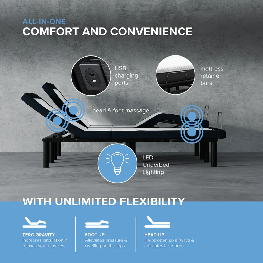 Adjustable Bed Base- Wireless Plus - Head Foot