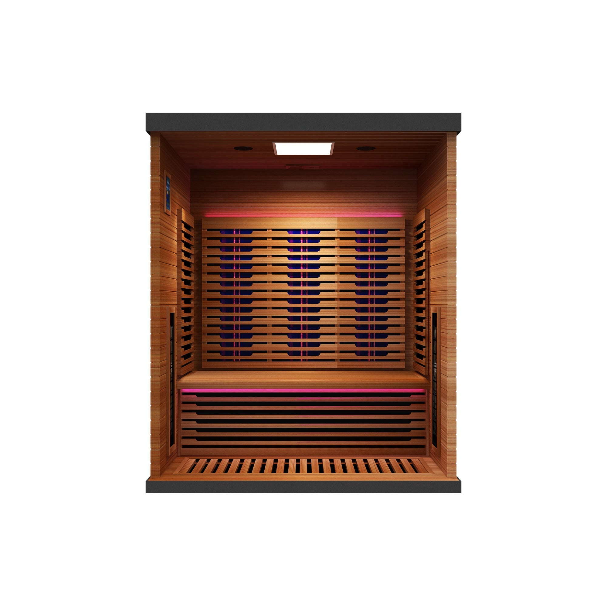 Peak Saunas Matterhorn Luxury 3-Person Full Spectrum Infrared Sauna with Two XL Medical-Grade Red Light Therapy Panels & Smart WiFi App Control