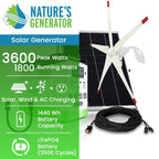Nature's Generator Lithium 1800 Solar and Wind Generator