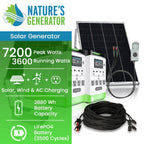 Nature's Generator Lithium 1800 Solar Generator and Transfer Switch