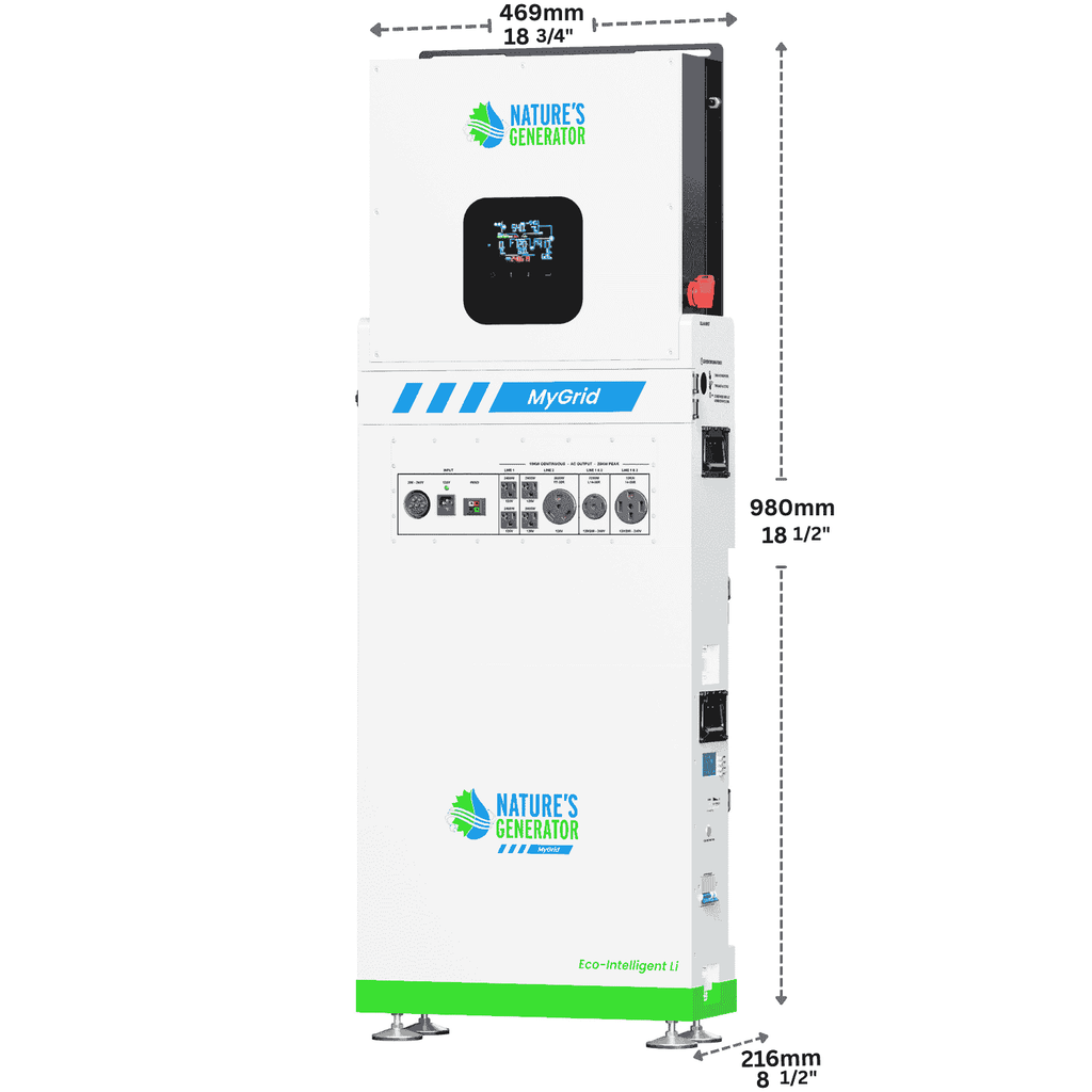 Nature's Generator MyGrid 10K with Transfer Switch for House Battery Backup