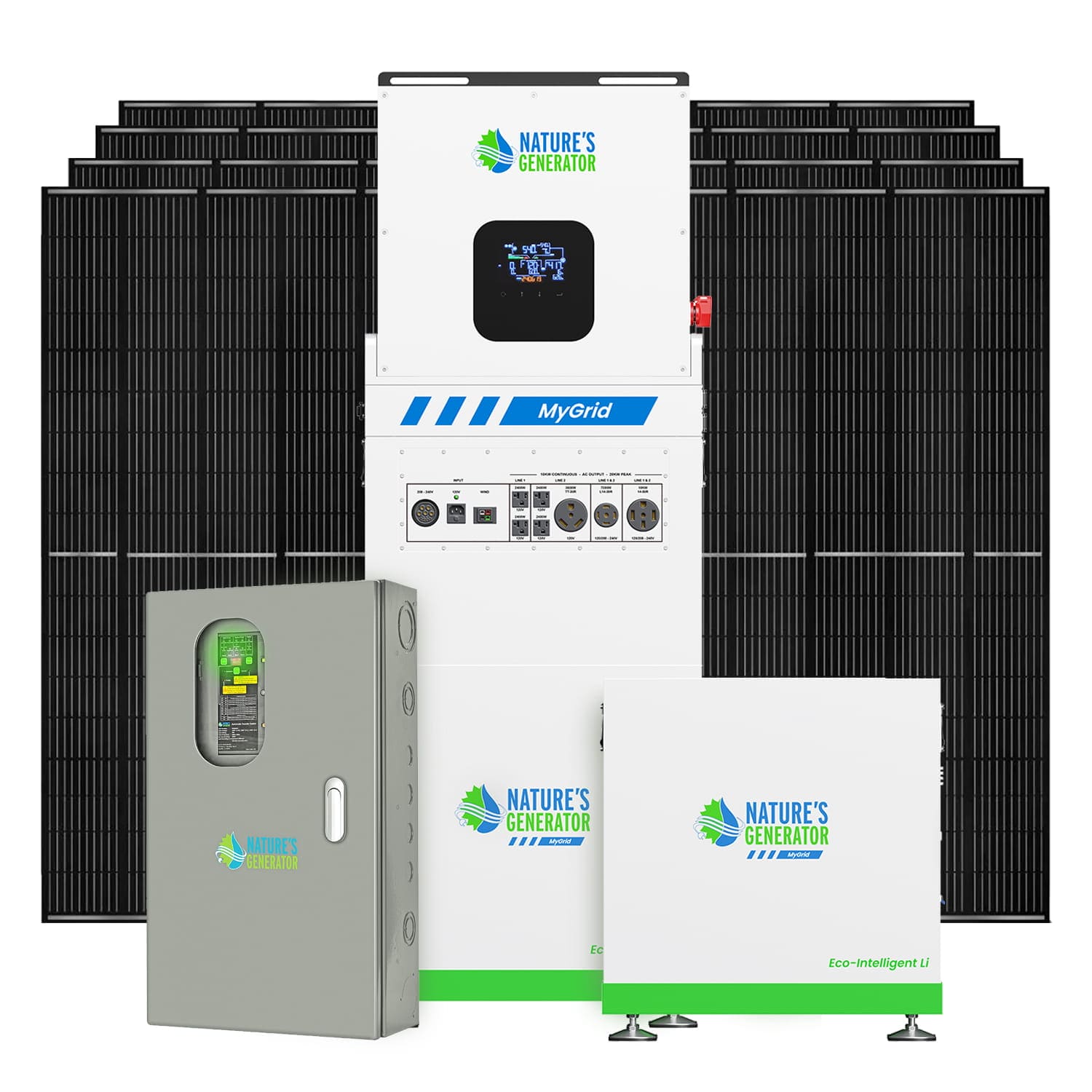 Nature's Generator MyGrid 10K with Transfer Switch for House Battery Backup