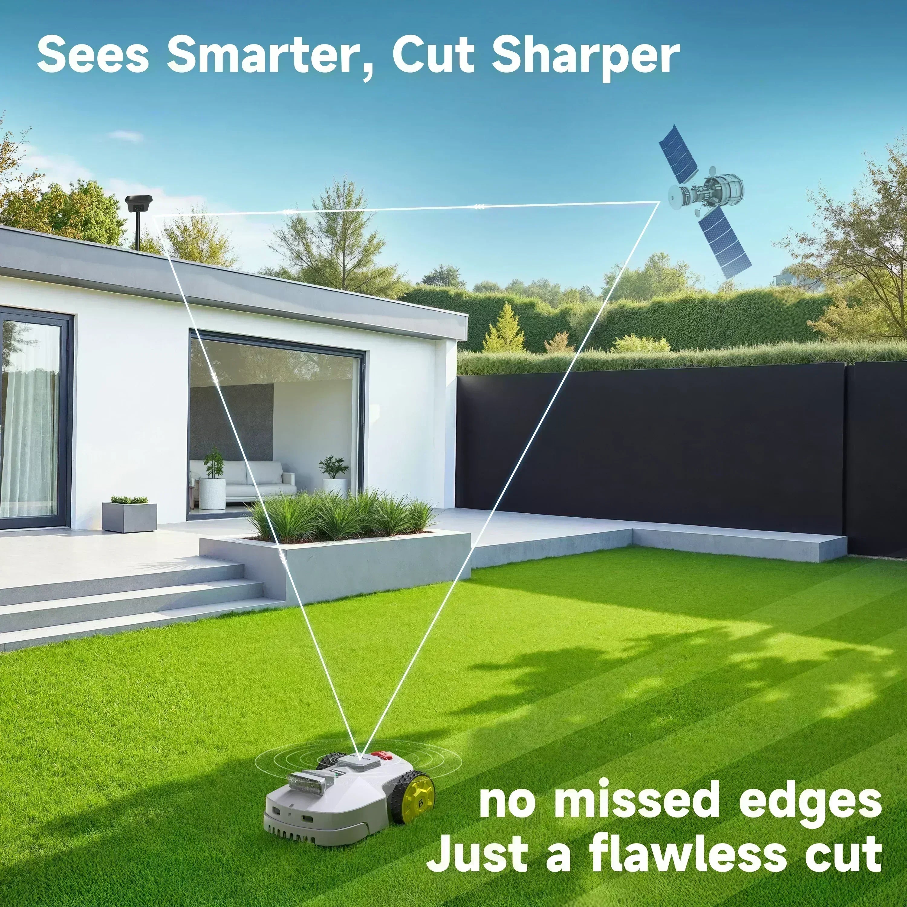 Titan‑100 Robotic Lawn Mower – Perimeter‑Free, Self‑Charging, Ultra‑Quiet Smart Mower for Up to 1.5‑Acre Lawns