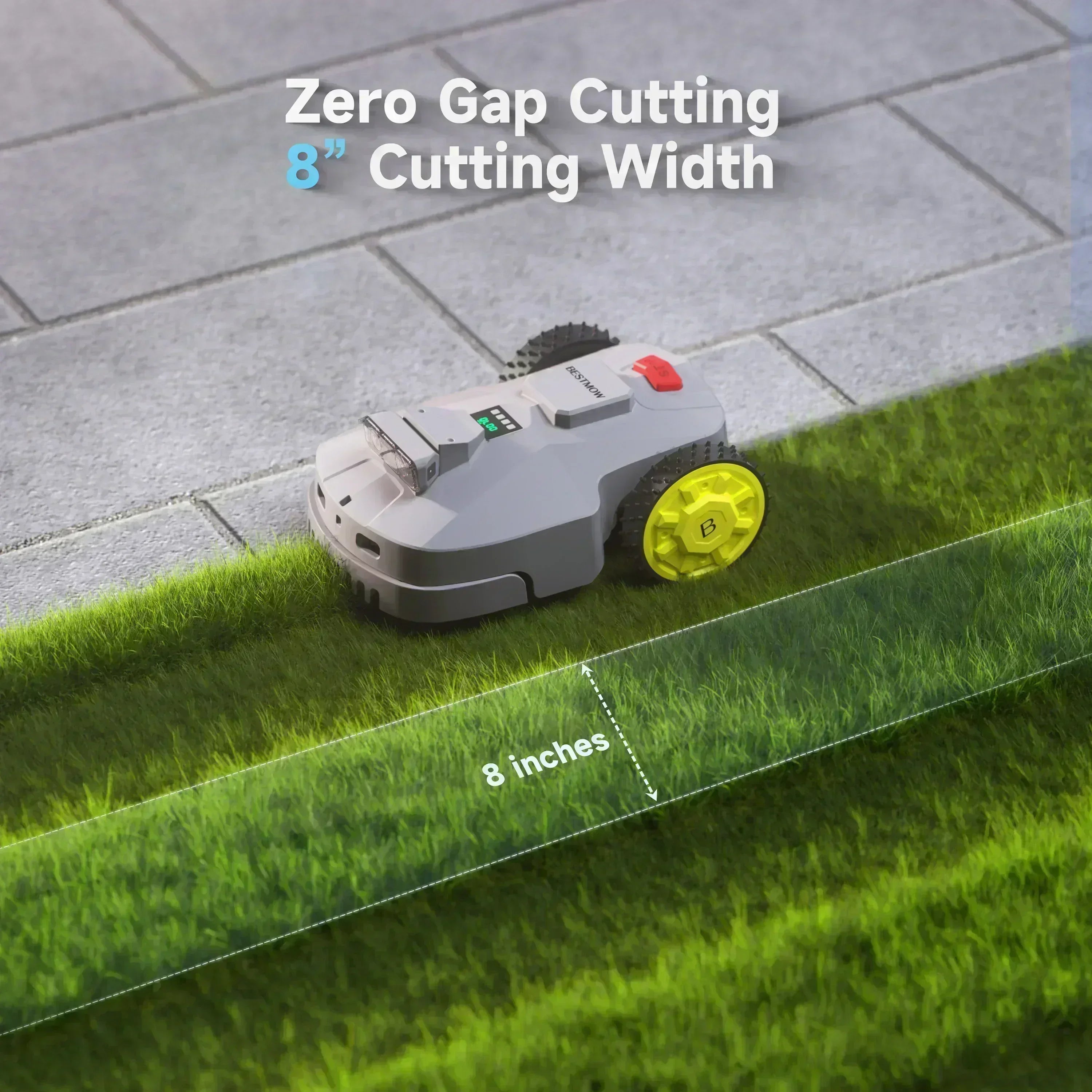 Titan‑100 Robotic Lawn Mower – Perimeter‑Free, Self‑Charging, Ultra‑Quiet Smart Mower for Up to 1.5‑Acre Lawns