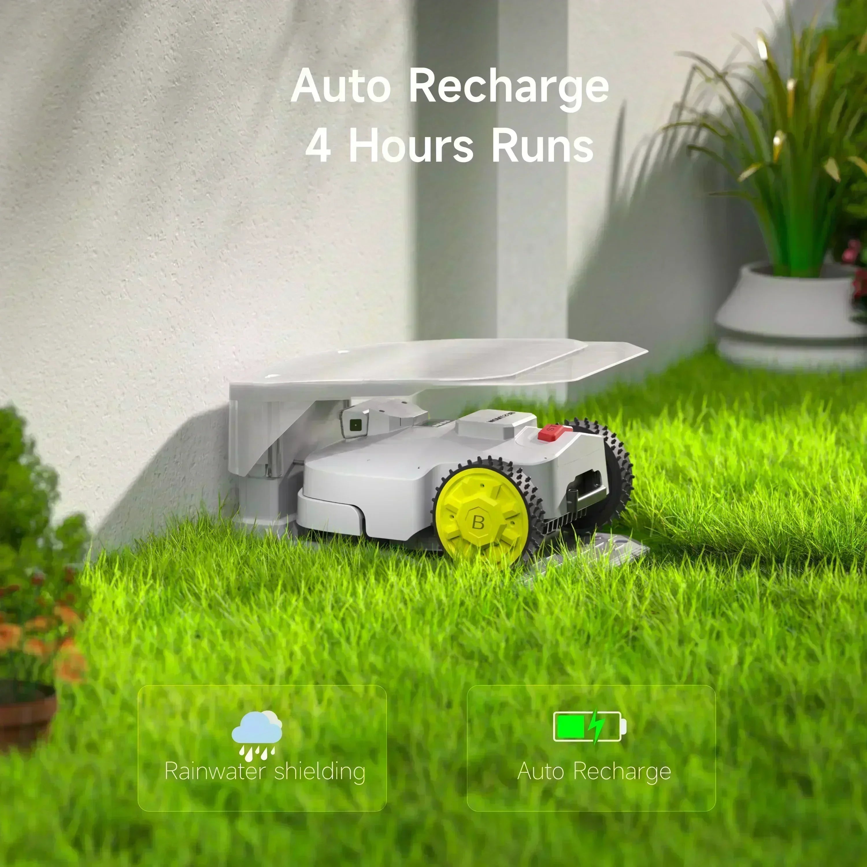 Titan‑100 Robotic Lawn Mower – Perimeter‑Free, Self‑Charging, Ultra‑Quiet Smart Mower for Up to 1.5‑Acre Lawns