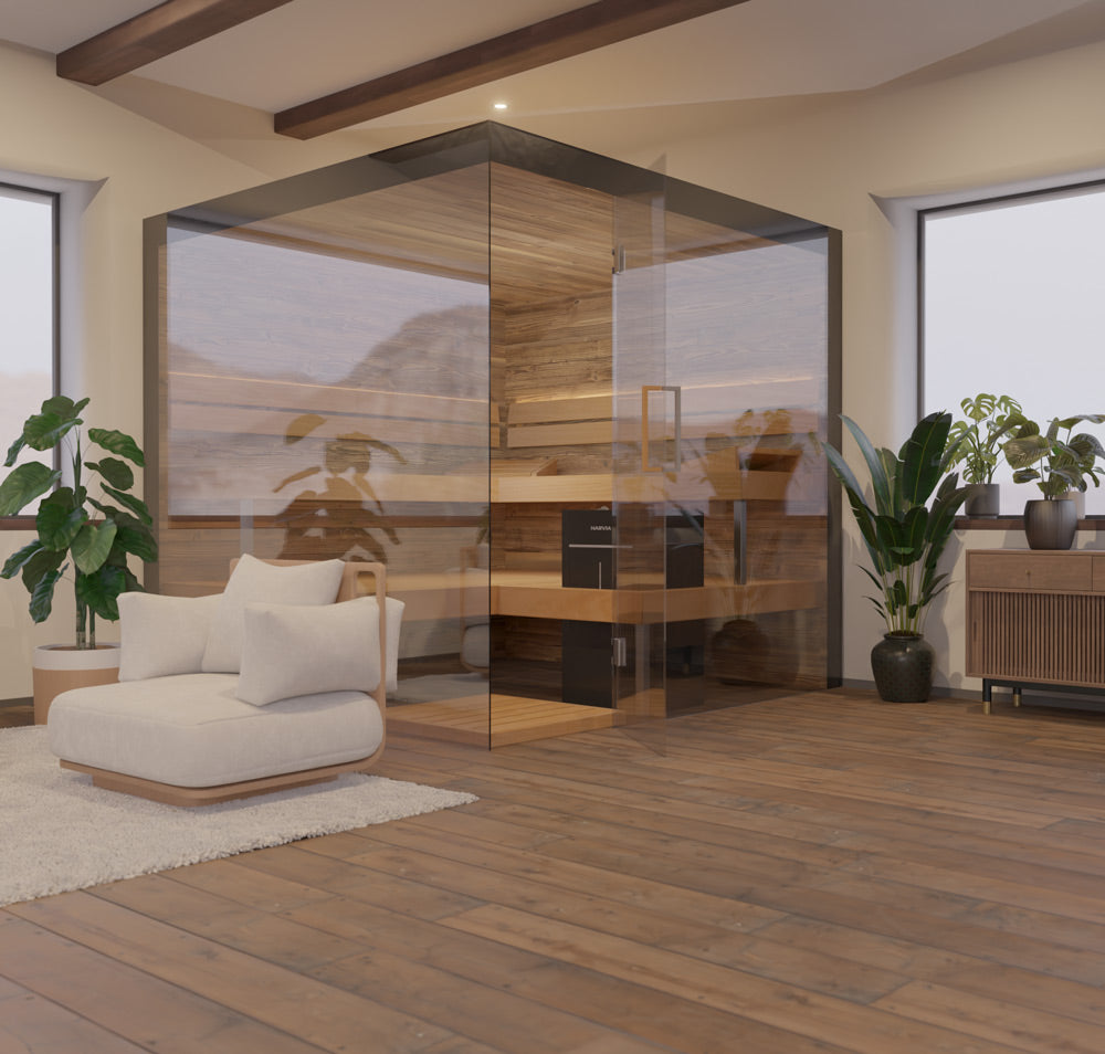 ThermaSol Lumaria - Glass, 2-6 Person, Indoor Sauna