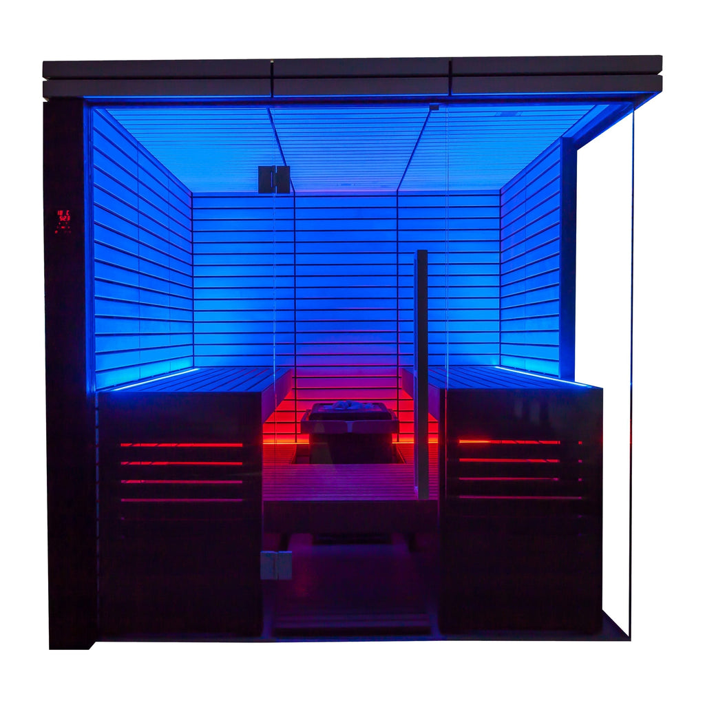 Thermasol Lindea View - Thermo-Lime Wood, 2-6 Person, Indoor Sauna