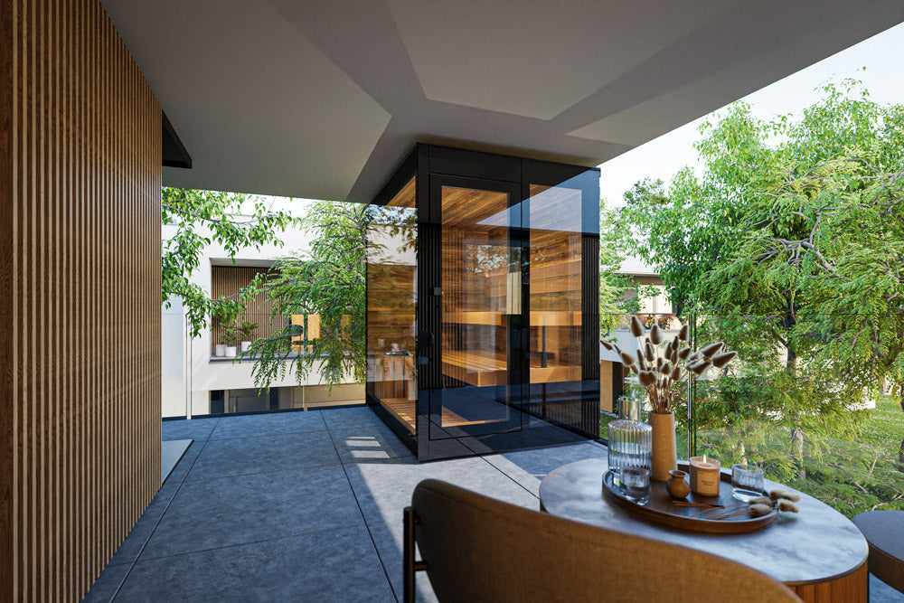 ThermaSol Vera - Glass, 2-3 Person, Outdoor Sauna