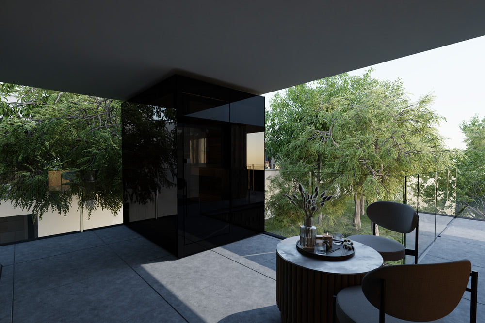 ThermaSol Vera - Glass, 2-3 Person, Outdoor Sauna