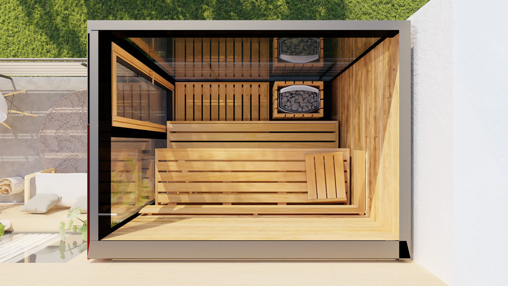 ThermaSol Vera - Glass, 2-3 Person, Outdoor Sauna