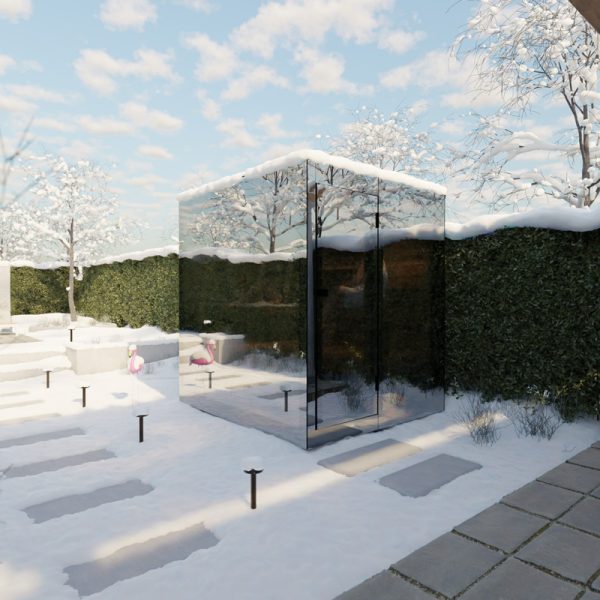 ThermaSol Vue - Front Panoramic Glass, 3-4 Person, Outdoor Sauna