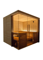 Thermasol Lindea View - Thermo-Lime Wood, 2-6 Person, Indoor Sauna