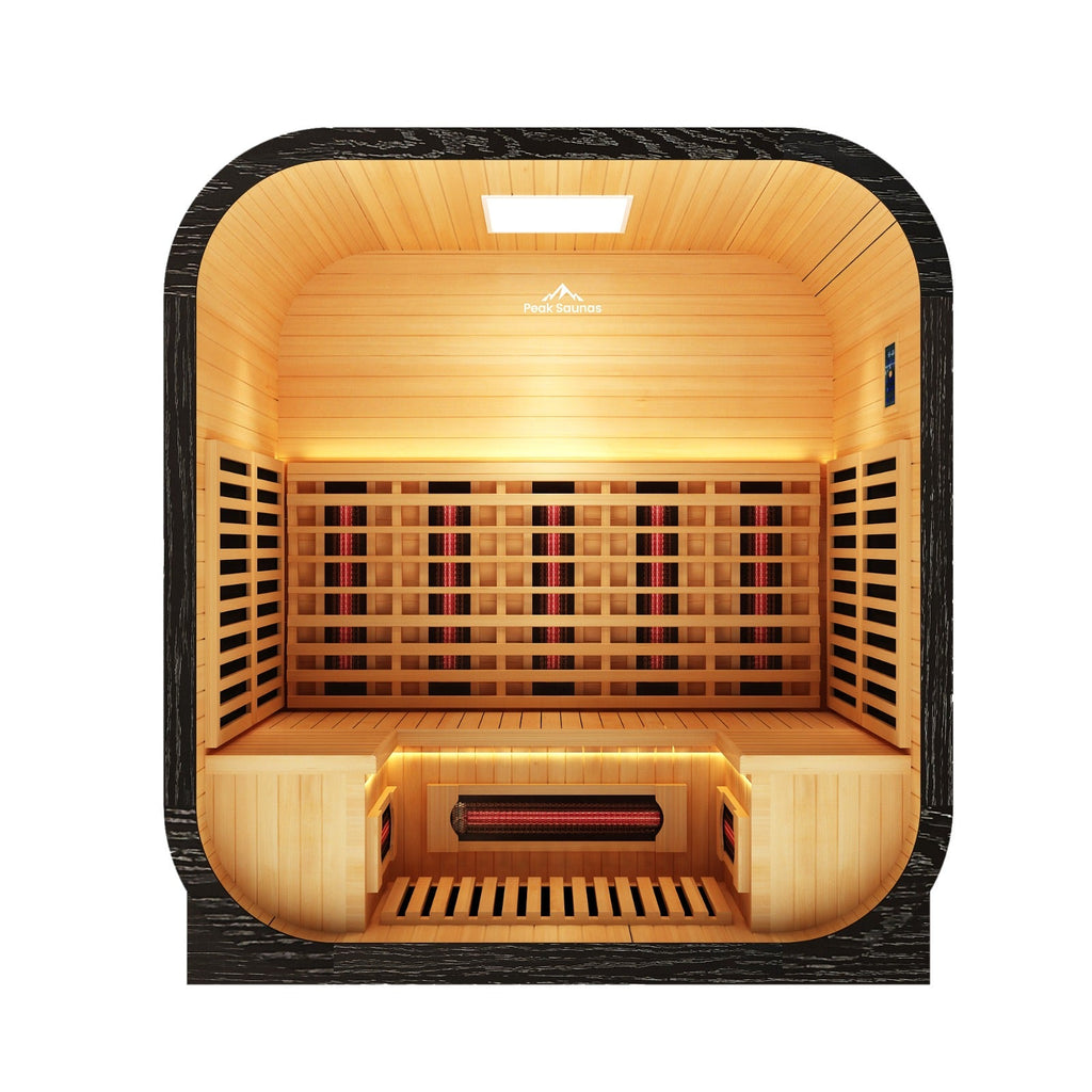 Peak Saunas El Capitan Luxury 4-Person Outdoor Full Spectrum Infrared Sauna with Smart WiFi App Control
