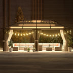 AXN Aluminum Outdoor Polycarbonate Hardtop Gazebo With UV Protection, [12x20FT]  Netting & Curtains (96815273)