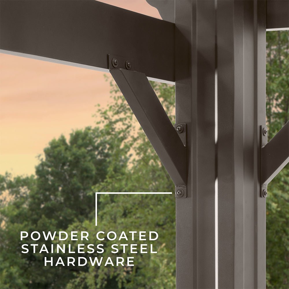 Heavy Duty Backyard Galvanized Steel Powder Coated Pergola [10x12FT]