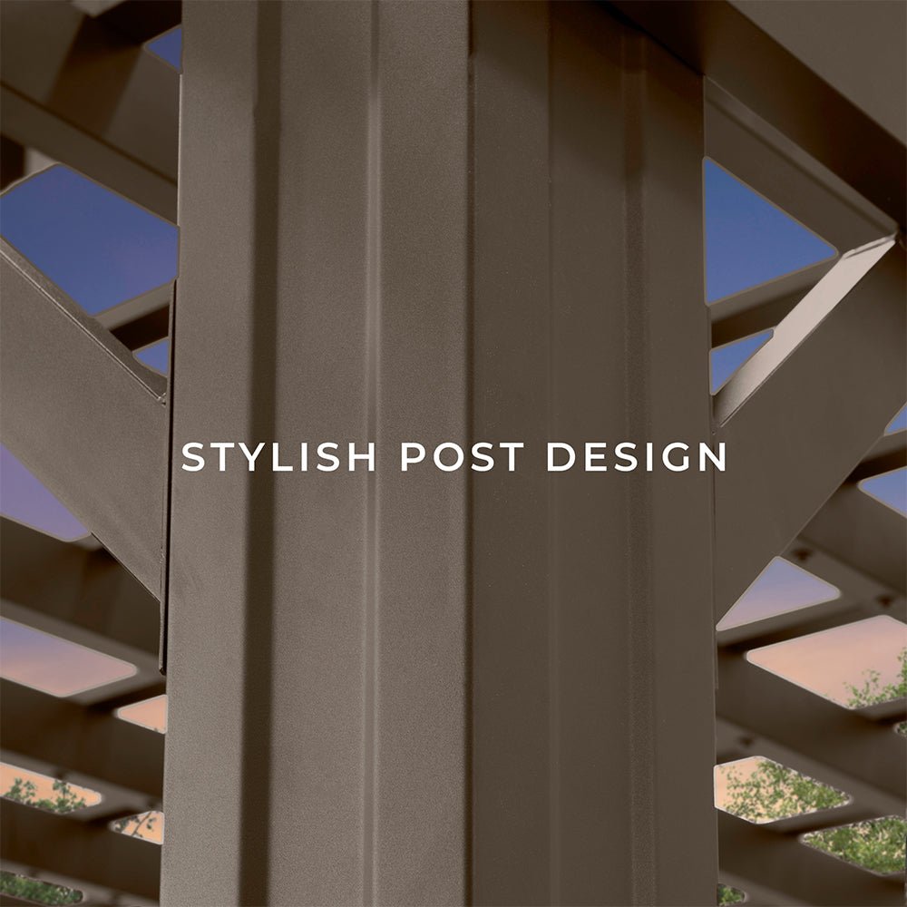 Heavy Duty Backyard Galvanized Steel Powder Coated Pergola [10x12FT]
