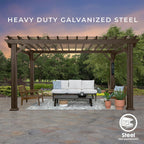 Heavy Duty Backyard Galvanized Steel Powder Coated Pergola [10x12FT]