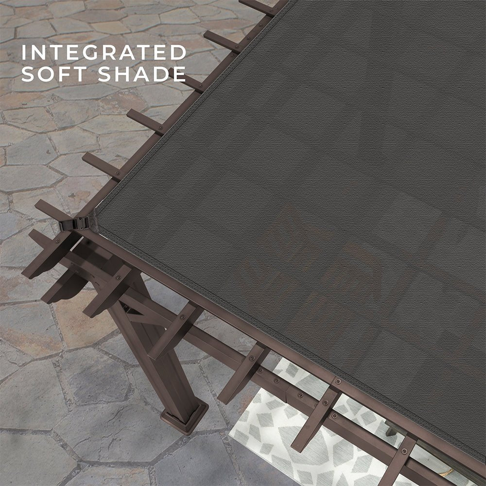 Heavy Duty Backyard Galvanized Steel Powder Coated Pergola [10x12FT]