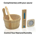 Golden Designs Savonlinna 3-Person Outdoor Traditional Sauna - Canadian Red Cedar Interior