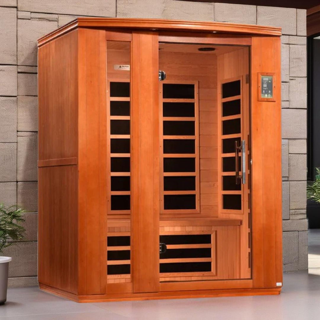 Dynamic Lugano "Elite" 3-Person Ultra Low EMF FAR Infrared Sauna – Canadian Hemlock