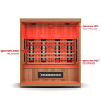 Finnmark FD-3 Full Spectrum 4-Person Capacity Home Infrared Sauna With Adjustable Sauna Feet