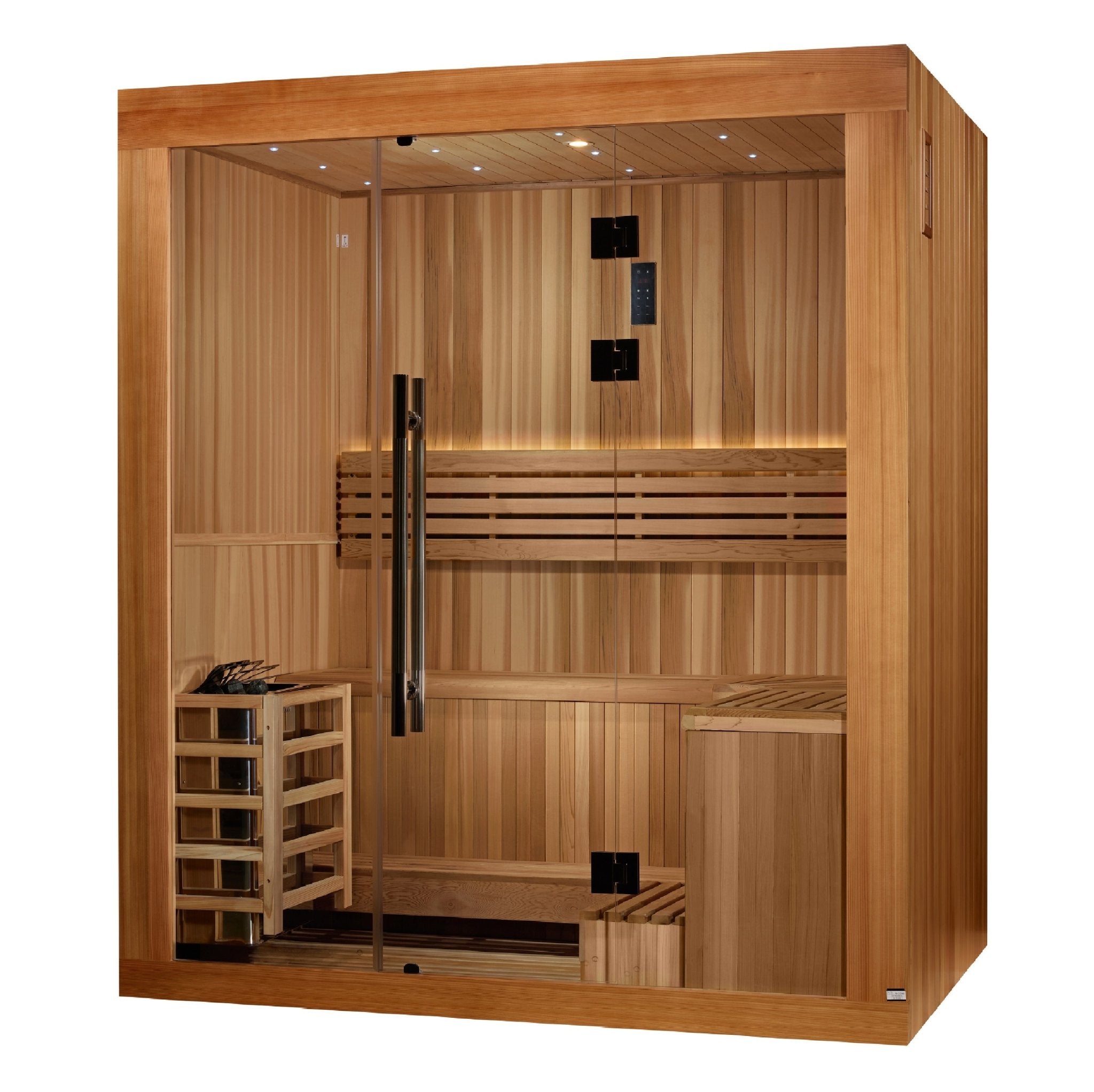Golden Designs 2025 "Copenhagen Edition" 3-Person Traditional Sauna – Canadian Red Cedar & Pacific Premium Clear Cedar
