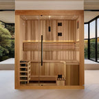 Golden Designs 2025 "Copenhagen Edition" 3-Person Traditional Sauna – Canadian Red Cedar & Pacific Premium Clear Cedar