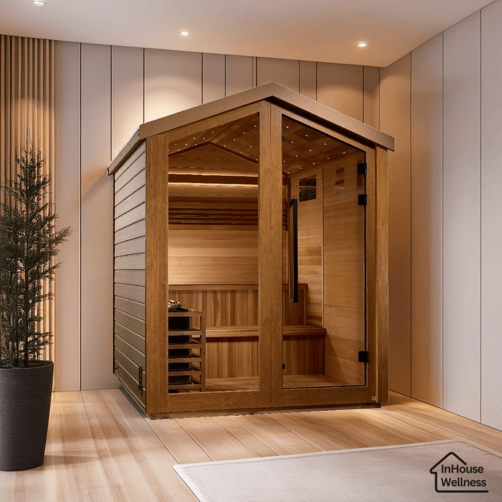 Golden Designs Kaarina 6-Person Outdoor Traditional Sauna - Canadian Red Cedar Interior
