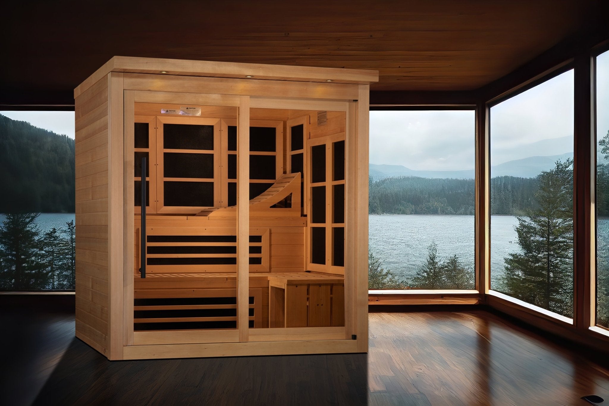 Golden Designs Monaco Limited Edition GDI-6996-02 Near Zero EMF 6-Person FAR Infrared Sauna