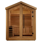 Golden Designs Savonlinna 3-Person Outdoor Traditional Sauna - Canadian Red Cedar Interior