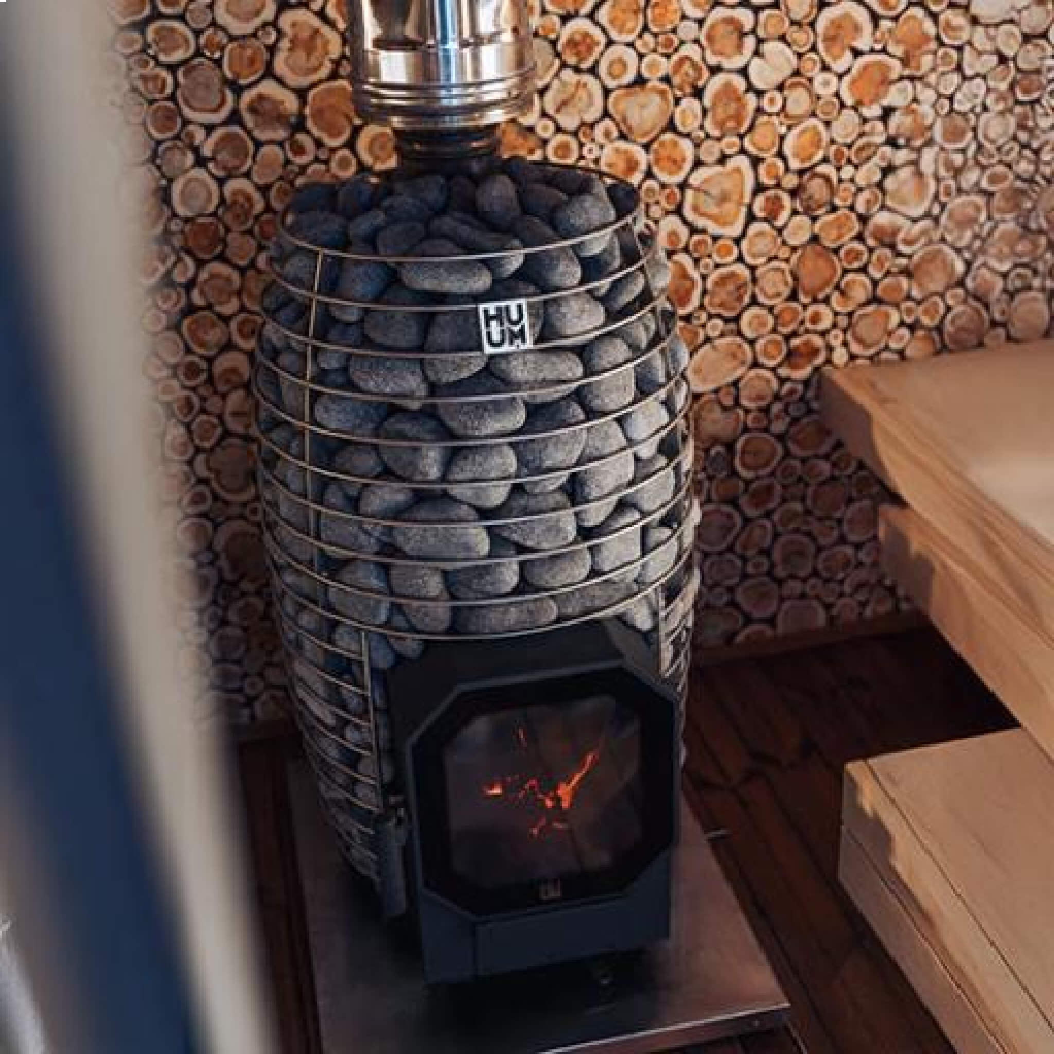 Huum Hive Flow 9.8KW Wood-Burning Sauna Stove With Sauna Stones