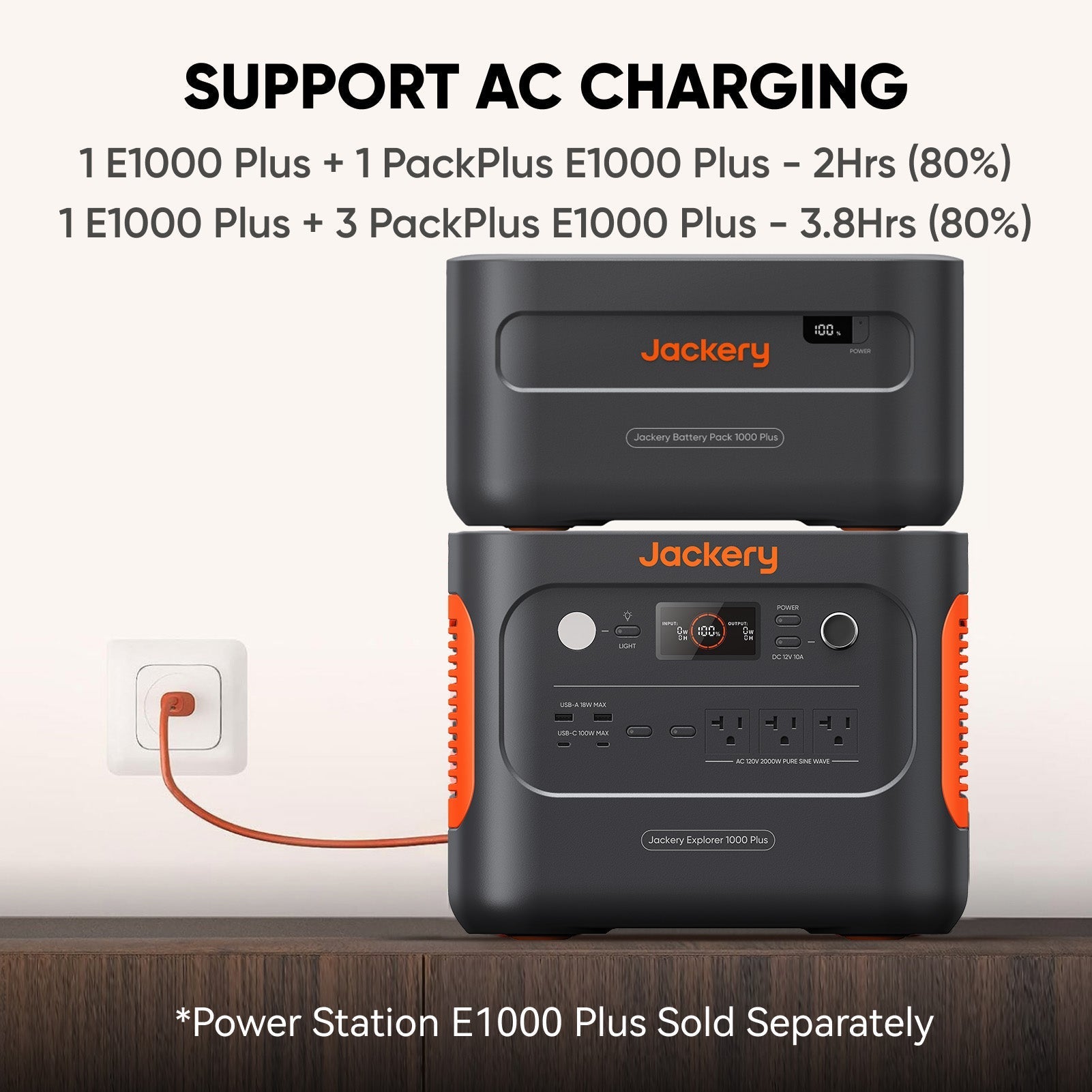 Jackery Battery Pack 1000 Plus Lithium Iron Phosphate Battery (LiFePO4)
