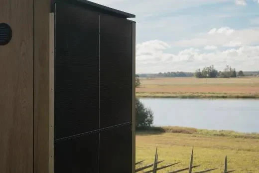 ThermaSol Solaris - Tile Oak, 2-5 Person, Solar-Powered Outdoor Sauna