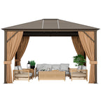 Premium Outdoor Hardtop Patio Gazebo W/ Galvanized Steel Top & Aluminum Frame [10x12FT]