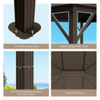 Premium Outdoor Hardtop Patio Gazebo W/ Galvanized Steel Top & Aluminum Frame [10x12FT]