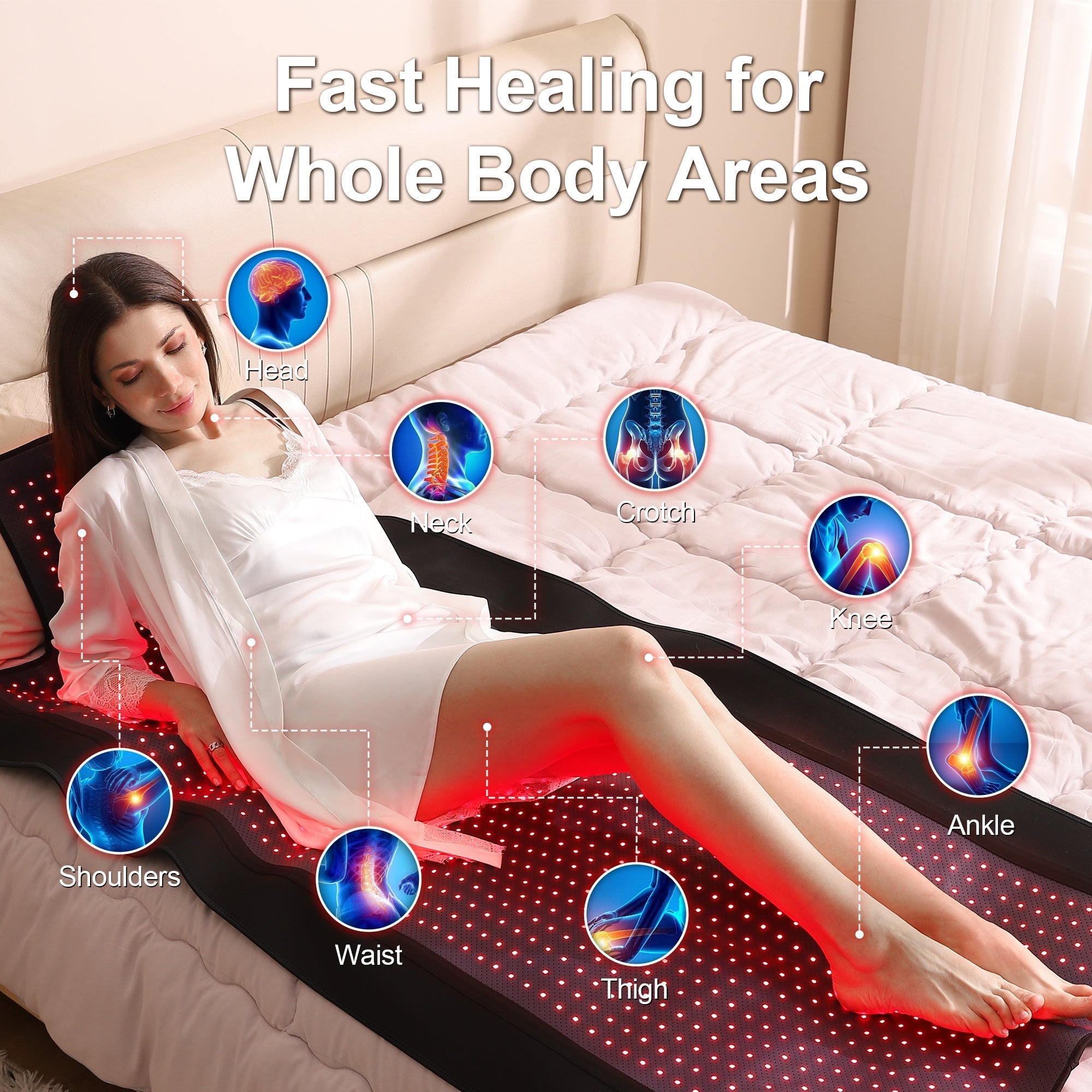 LUMYHEALTH™ Dual-Pulse Red Light Therapy Mat for Pain Relief